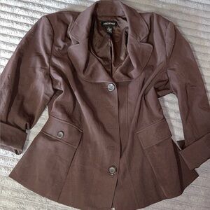 Lane Bryant Chocolate Brown Blazer